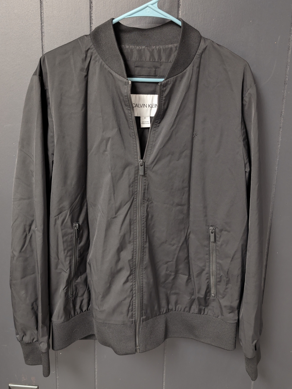 Calvin Klein Men's Black Lightweight Bomber Jacket